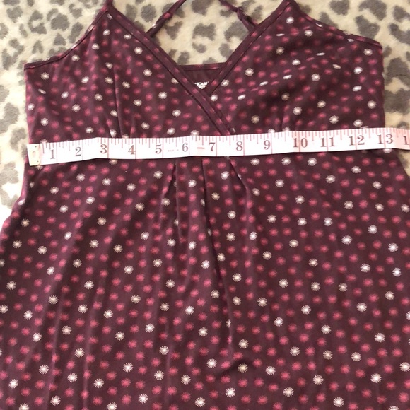 American Eagle Babydoll Cami Tank Top in Burgundy Size Medium - Picture 12 of 15
